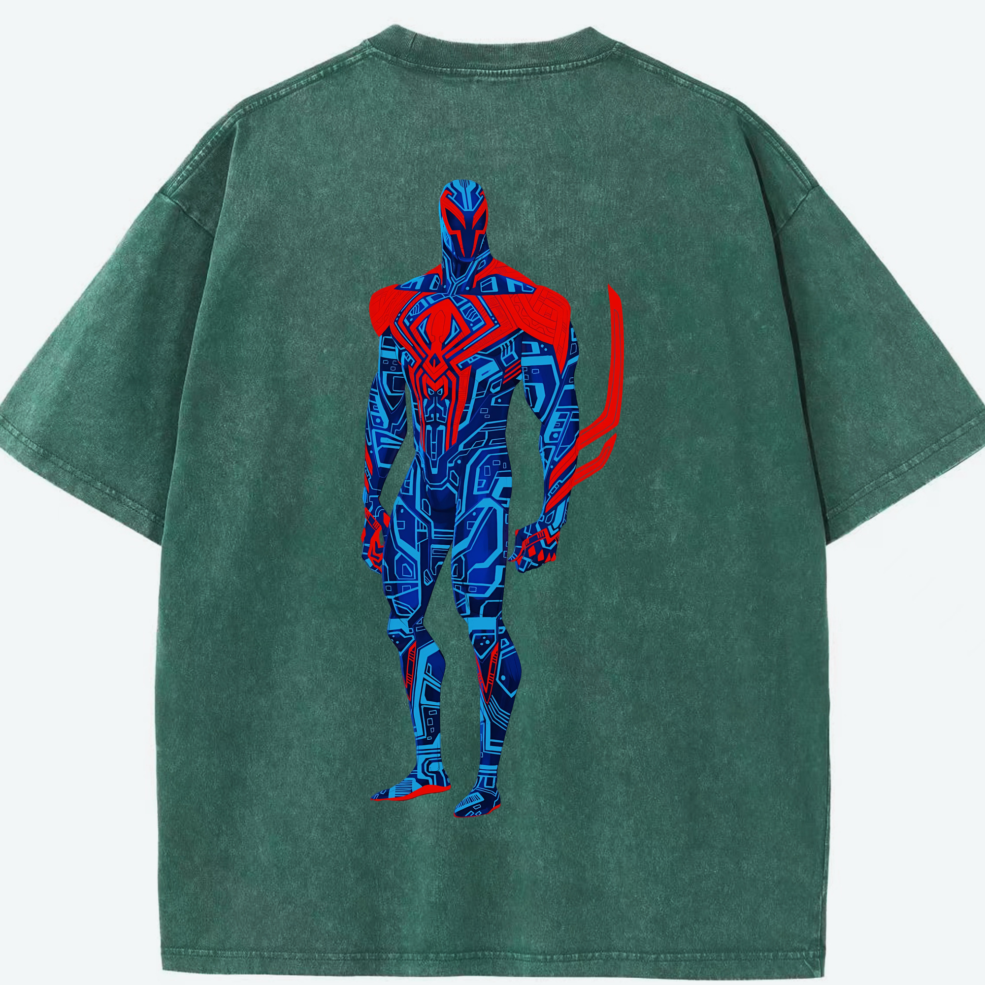 （画像用） Spider Man スパイダーマン 綿100% ヴィンテージ風 半袖Tシャツ（背面プリント）